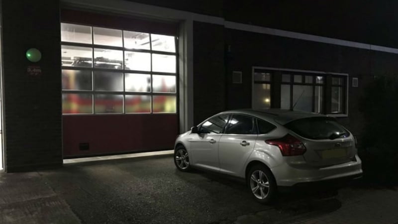 Hampshire Fire and Rescue Service was unable to send out one of its appliances to a road crash because it was blocked by the parked car.