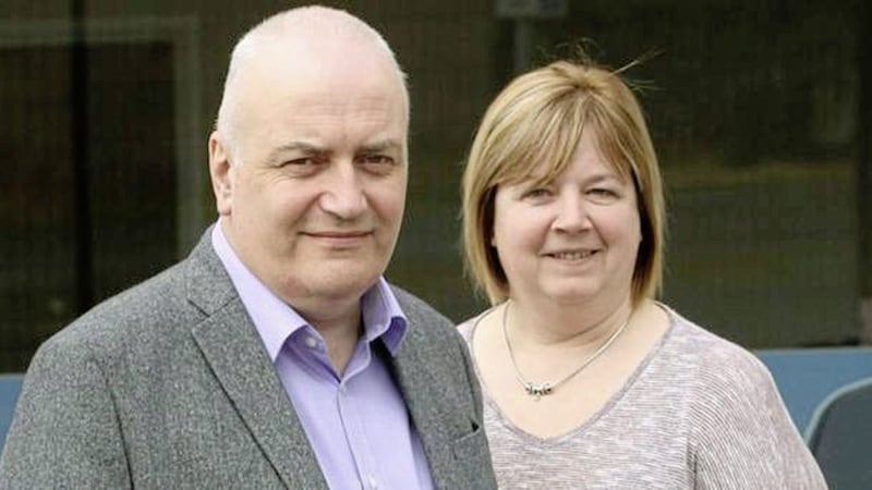 DUP MLA Trevor Clarke and his office administrator wife Linda 