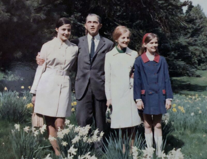 Thomas Niedermayer, with his wife Ingeborg and their daughters Gabrielle (left) and Renate (right)