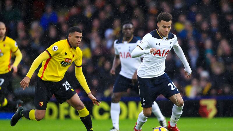 &nbsp;Dele Alli scored either side of half time to give Spurs a commanding 4-0 lead. Picture by PA