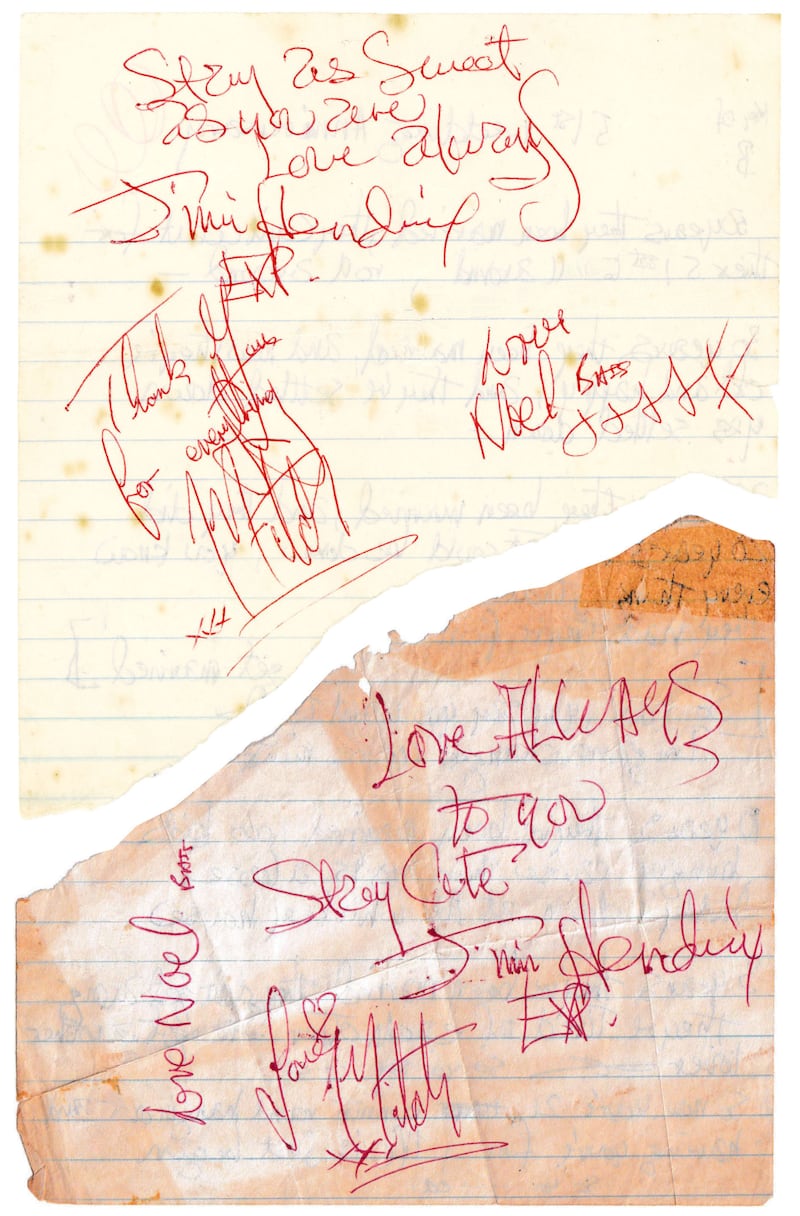 Signed autographs by the Jimi Hendrix Experience