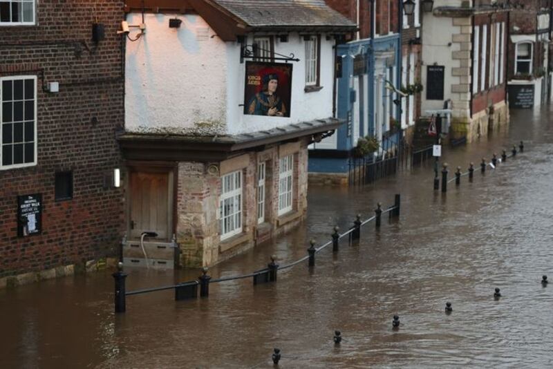 &nbsp;Floodwaters in York, in anticipation of Storm Christoph which is set to bring further flooding, gales and snow to parts of the UK. Heavy rain is expected to hit the UK, with the Met Office warning homes and businesses are likely to be flooded, causing damage to some buildings. Picture date: Wednesday January 20, 2021.
