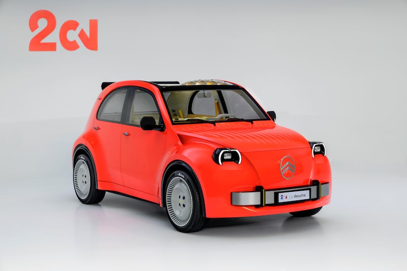 The new concept is shorter than the original 2CV