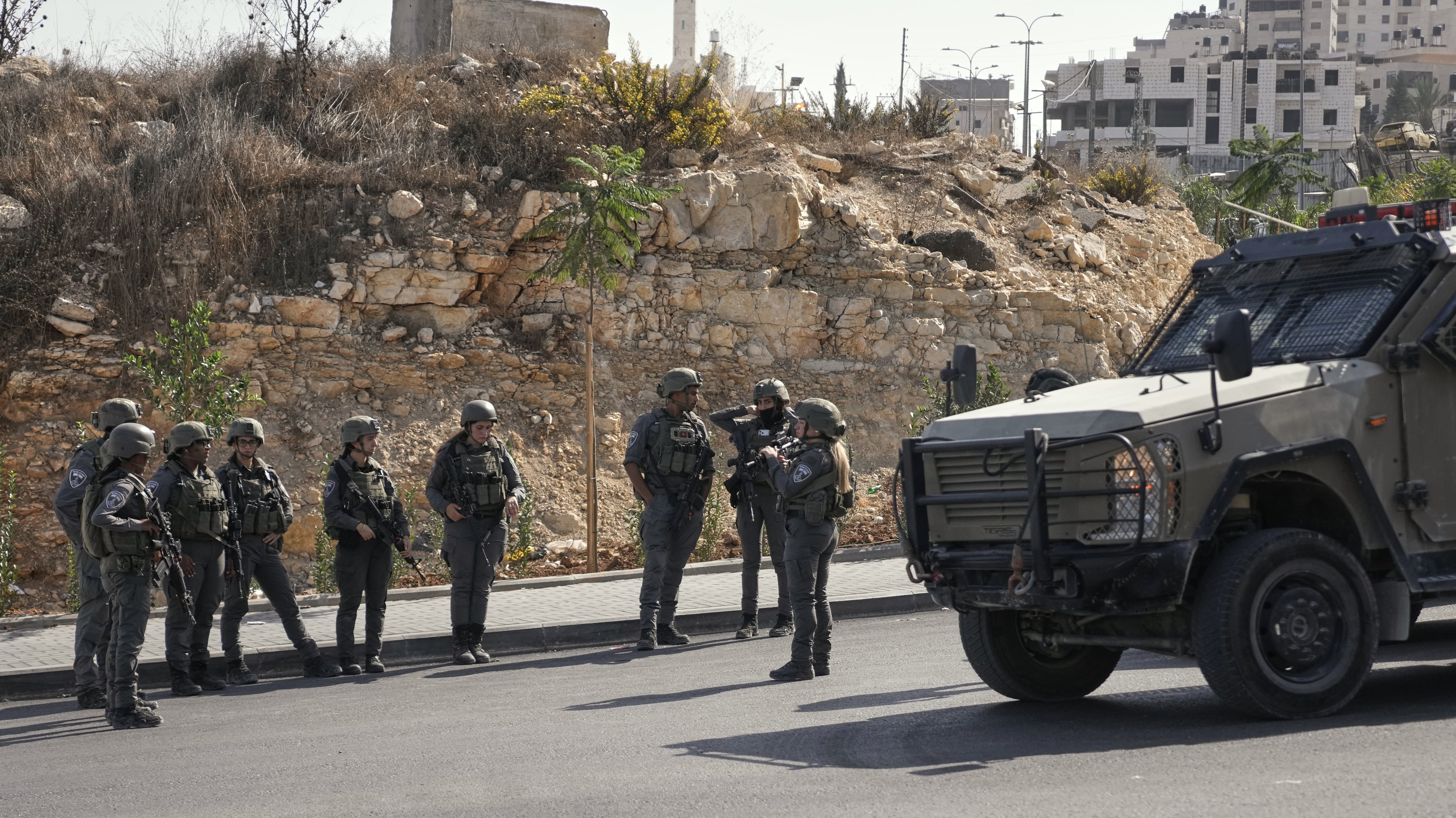 The move followed an attack carried out by Palestinian gunmen at a junction near Hebron in the occupied West Bank (AP)