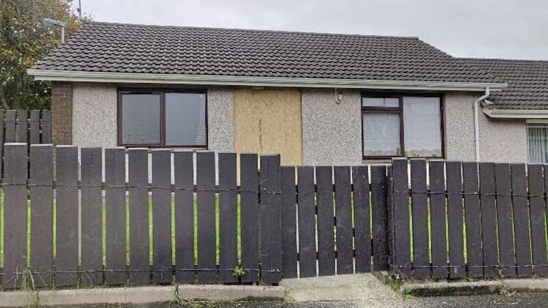 The house in the Coolnafranky area of Cookstown where two people have died in recent months has been boarded up  