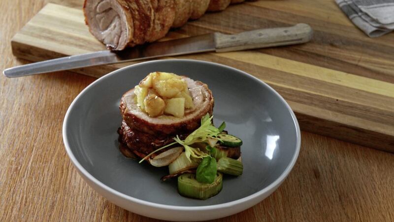 James St Cookery School&#39;s delicious-sounding pork belly with apple sauce 