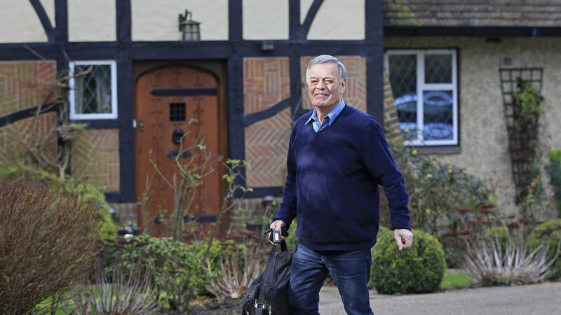 DJ Tony Blackburn arrives at his home in Hertfordshire, after he accused the BBC of making him a &quot;scapegoat&quot; after he was sacked on the eve of the publication of Dame Janet Smith's review on the Jimmy Savile scandal.&nbsp;Picture by&nbsp;Jonathan Brady, Press Association