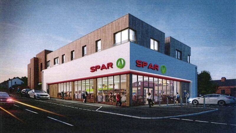 An image of what the new Spar store will look like on Sunnyside Street. Picture by Future Belfast 
