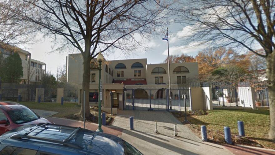 The man set himself on fire outside the Israeli embassy in Washington DC