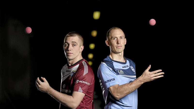 Handball champions Robbie McCarthy of Westmeath (left) and Eoin Kennedy (Dublin) 