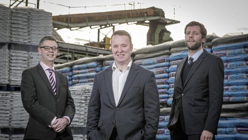 Pictured are: Dominic O&rsquo;Neill, corporate acquisition manager, Danske Bank; Scott Dougherty, finance director at Westland Horticulture and Rory Clarke, head of acquisition at Danske Bank. 