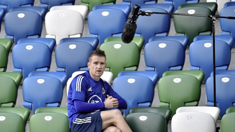 Northern Ireland captain Steven Davis is set to equal the 119-cap international appearance record of the legendary Pat Jennings against Norway tonight.<br />Pic Colm Lenaghan/Pacemaker