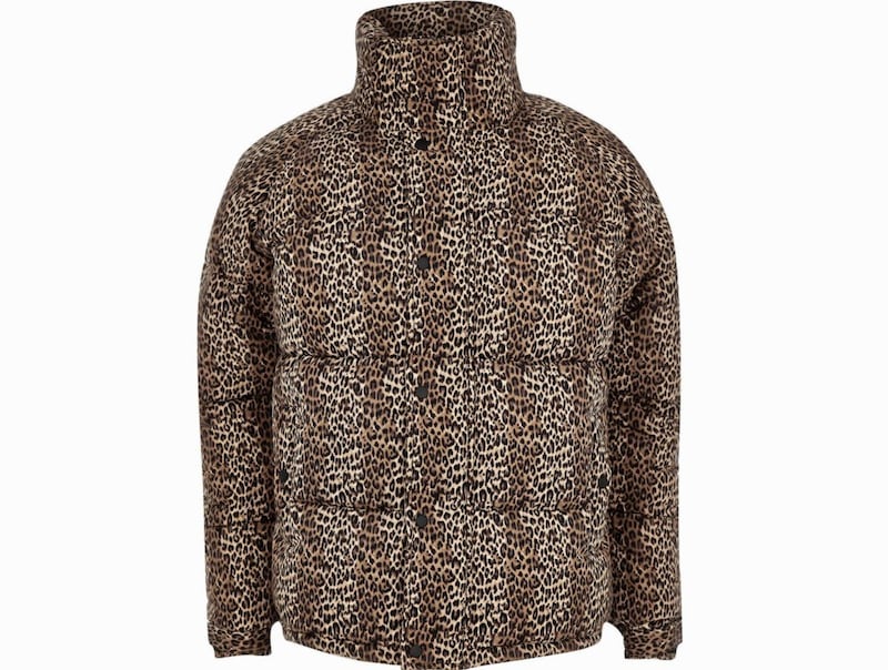 River Island Brown Leopard Print Puffer Jacket, &pound;80 