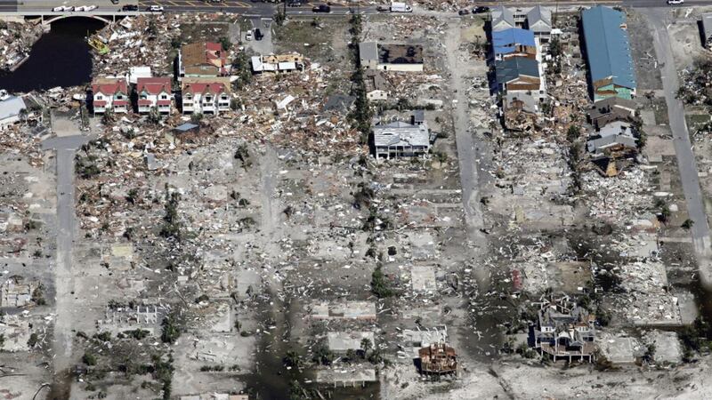 An entire neighbourhood between 40th Street and 42nd Street in Mexico Beach, Florida was wiped out by Hurricane Michael PICTURE: Michael Snyder/Northwest Florida Daily News via AP 