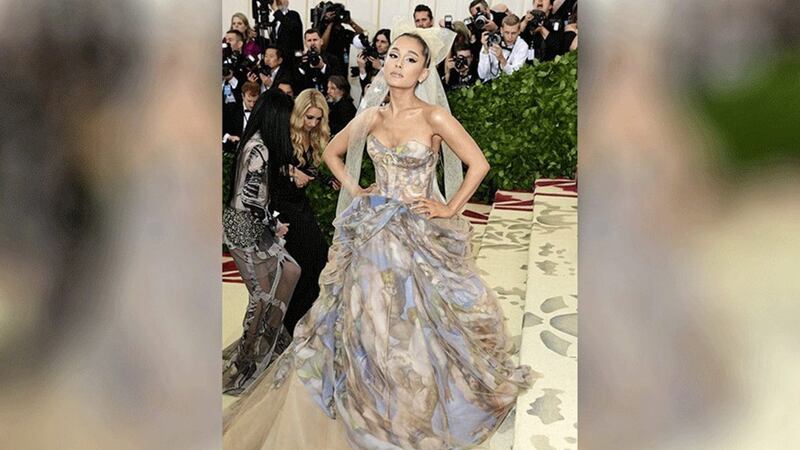 Ariana Grande in her celestial gown at the Met Gala 2018 