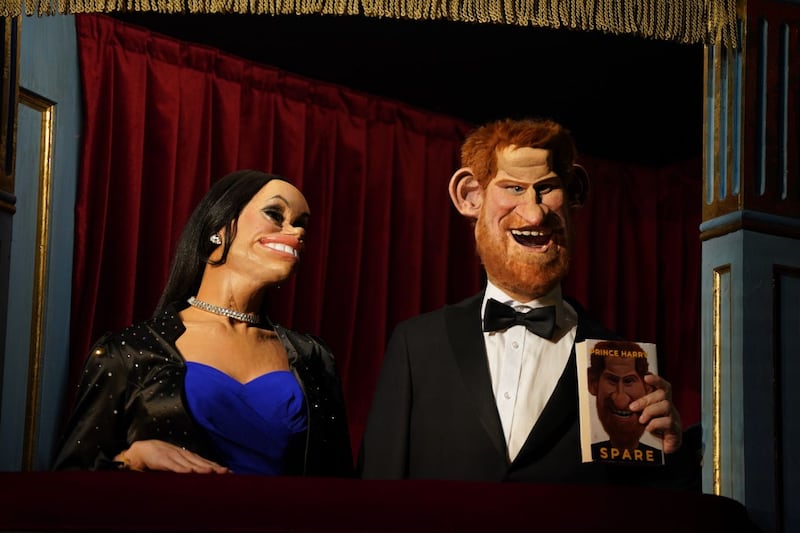 Spitting Image puppets of the Duke and Duchess of Sussex