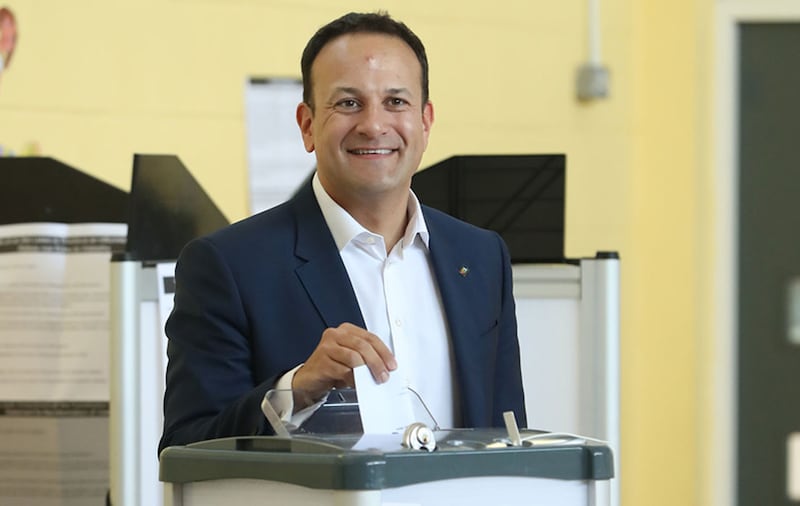 Taoiseach Leo Varadkar casts his vote in Dublin&nbsp;