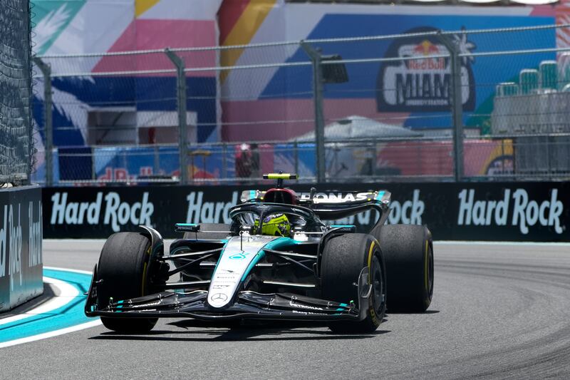 Lewis Hamilton will start Saturday’s sprint race in Miami from 12th on the grid (Lynne Sladky/AP)