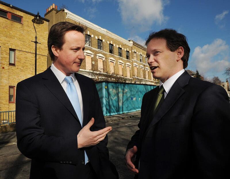 David Cameron with Grant Shapps