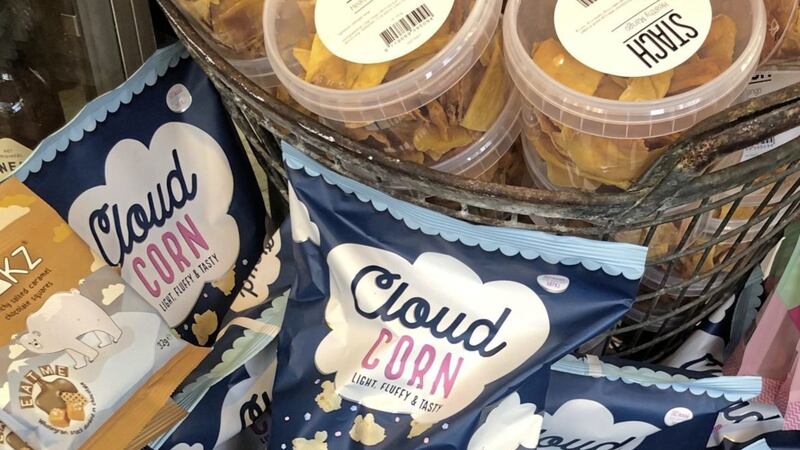 Two varieties of Cloud Corn popcorn produced by Food Stories in Belfast are now on sale in the Canary Islands 