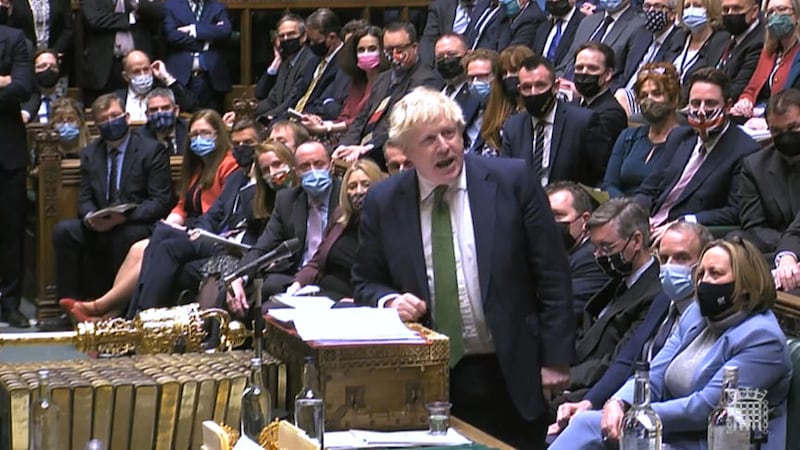 Boris Johnson confirmed today during Prime Minister's Questions that the double-jobbing bill would be scrapped. Picture by House of Commons/PA Wire&nbsp;