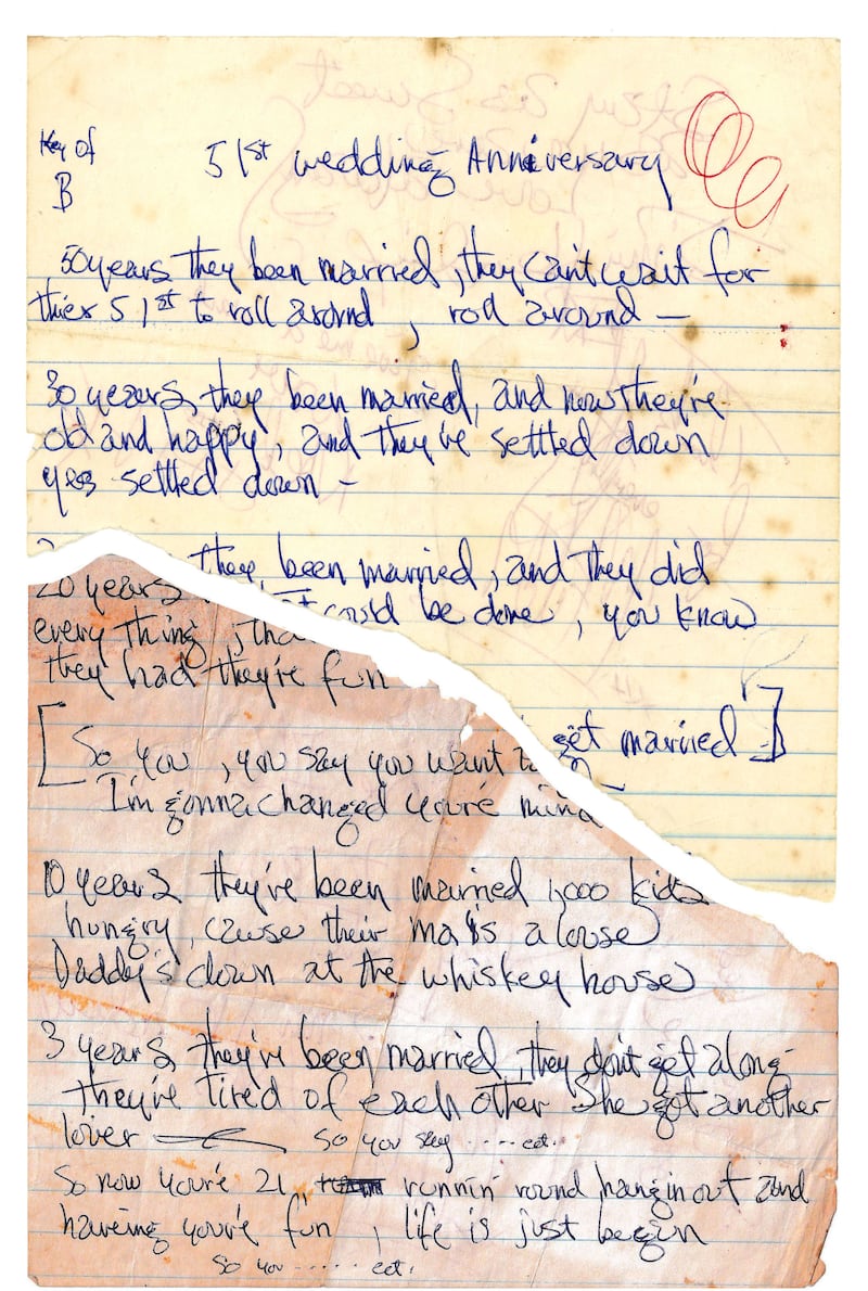 Signed Jimi Hendrix lyrics recovered 55 years later