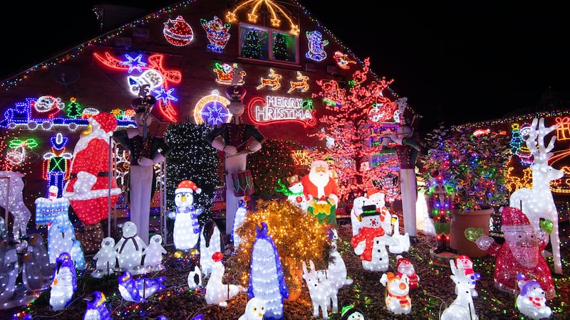 Helen and John Attlesey have decorated their house in Cambridgeshire with hundreds of Christmas lights every year for almost a decade.