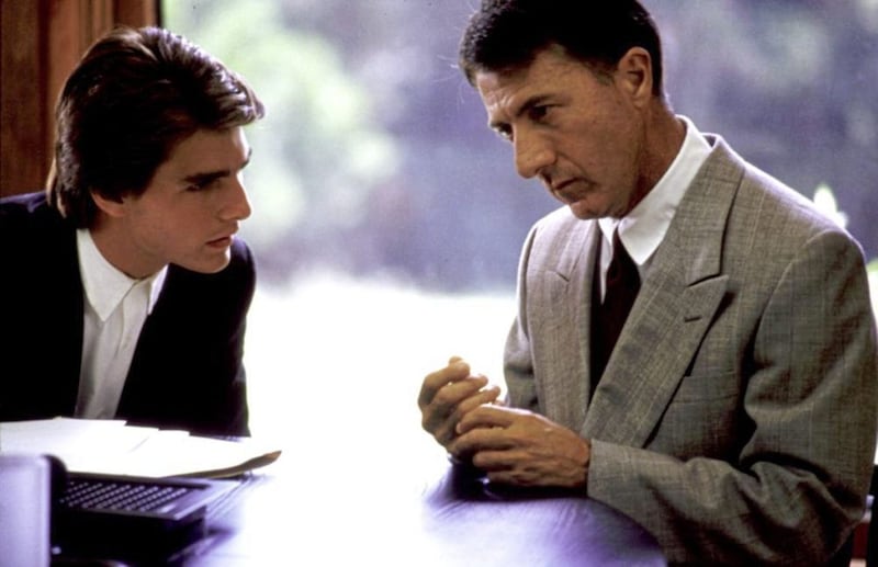 With Tom Cruise in Rain Man (1988)