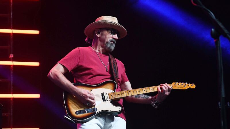 Guitarist Jack Sonni, of Dire Straits, playing in Rio de Janeiro earlier this year. The band announced Sonni has died (Alamy/PA)