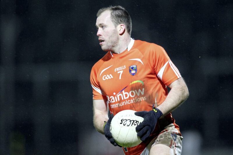 Ciaran McKeever in action for Armagh, with whom he won four Ulster titles and National Leagues in three divisions