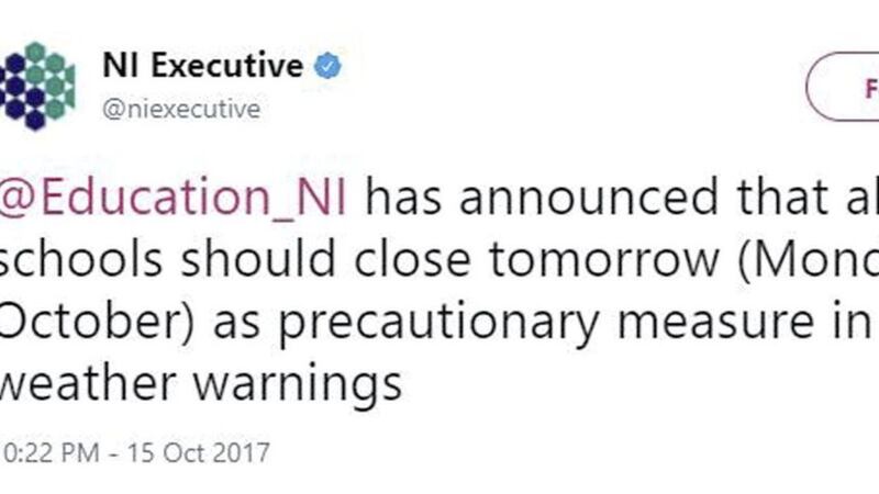 Late night statement was posted on NI Executive website on Sunday night. 