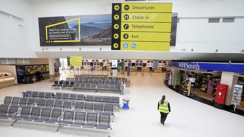 A deserted check-in area at Belfast City Airport after Flybe entered administration. Picture by Mal McCann 