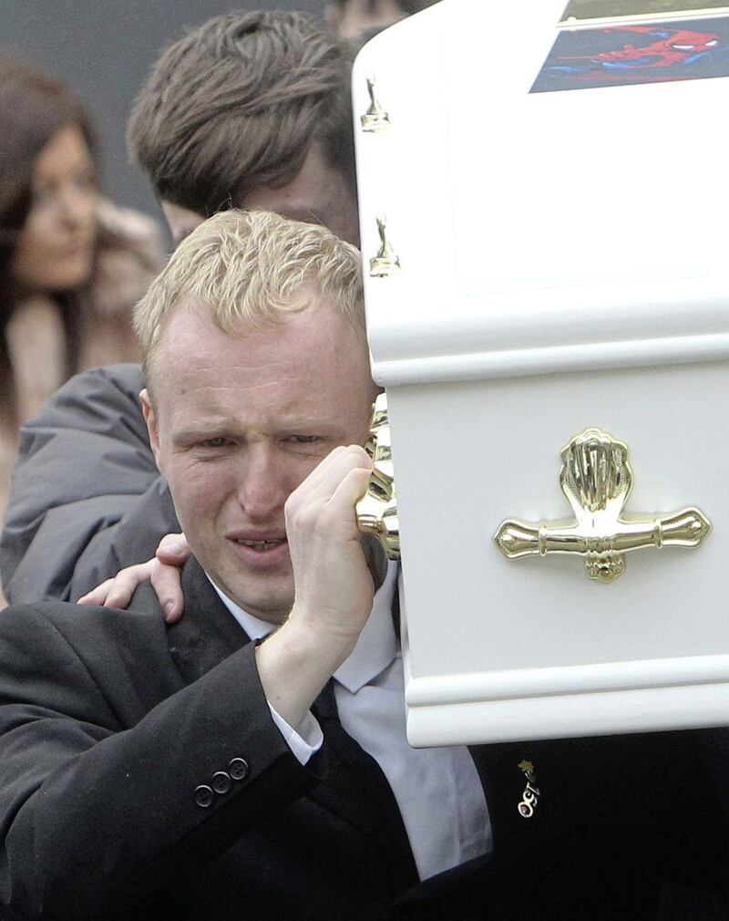 The funeral of Kayden Fleck at Ballymena Elim Church. Picture by Aidan O&#39;Reilly/Pacemaker 