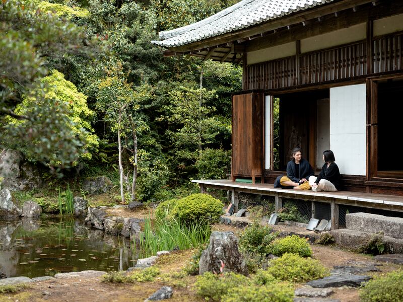 Kyoto’s temples are surrounded by beautiful and serene gardens (DMO Kyoto/PA)