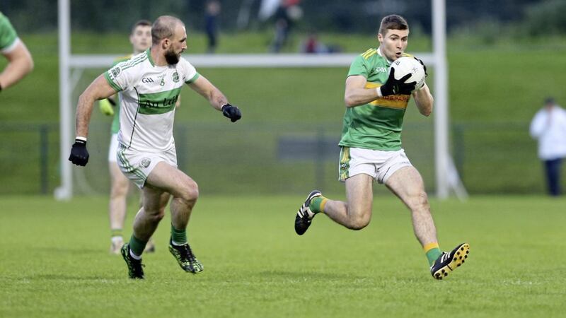 Ciaran McFaul in action for Glen in the Derry SFC.<br />Picture Margaret McLaughlin