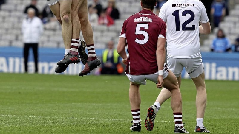 Kildare&#39;s ability in the air at midfield has been a feature of their season so far. Picture by Philip Walsh 