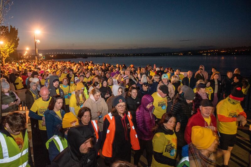 Thousands walk, swim, bike and hike from Darkness into Light as the annual suicide services fundraiser returns 
Saturday May 7th: Starting in the darkest hours of this morning at 4.15am, walkers started out at 16 venues across Northern Ireland to greet the sunrise as Darkness Into Light returned.  

This year the hybrid nature of the event meant that not only were people walking to raise vital funds for suicide prevention and bereavement services in their area, but many were swimming, hiking, biking or running, or indeed, simply watching the day dawn. In doing so they supported the work of charities in their local area and played their part in shining a light on the issue of suicide.

All of those who participated are part of global community which sees Darkness Into Light, organised by Pieta proudly supported by Electric Ireland, take place in 17 countries across 5 continents, offering support and solidarity to those who have been impacted by suicide and symbolising a journey from despair to hope.

Pictured at the event in Derry are some of the hundreds of people who took part