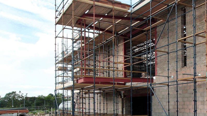 The new Seamus Heaney Centre under construction in Bellaghy. Picture Margaret McLaughlin 