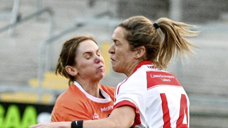 Caroline O&#39;Hanlon netted a last-gasp penalty for Carrickcruppen in the Armagh senior football final last weekend Picture: Sinead Canning 