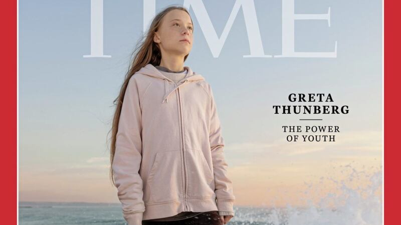 Greta Thunberg on the cover of Time Magazine. Picture by Time Magazine/PA 