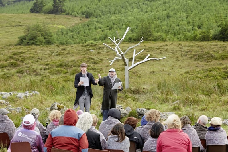 Waiting for Godot performed Marble Arch Caves Global Geo Park just a few meters from the Irish border.. 