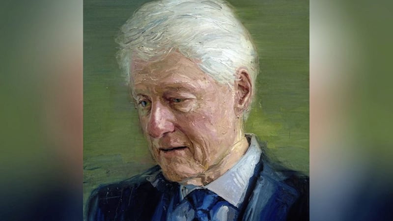 Former US president Bill Clinton as painted by Co Down artist Colin Davidson 