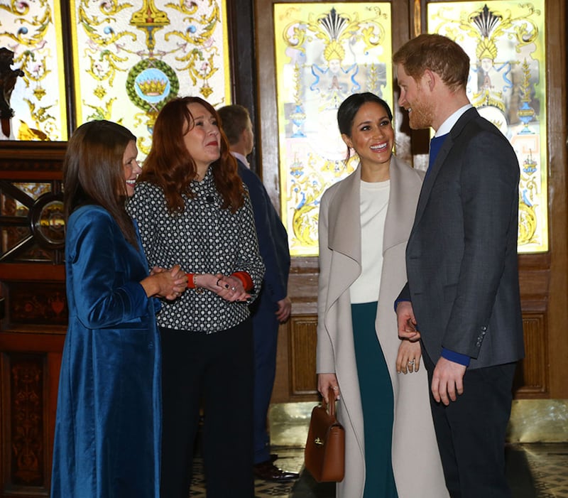 &nbsp;Prince Harry and Meghan Markle at the Crown Bar in Belfast. Picture by Gareth Fuller, PA