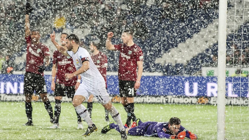 The weather denied Japanese international Genki Haraguchi a certain goal.
