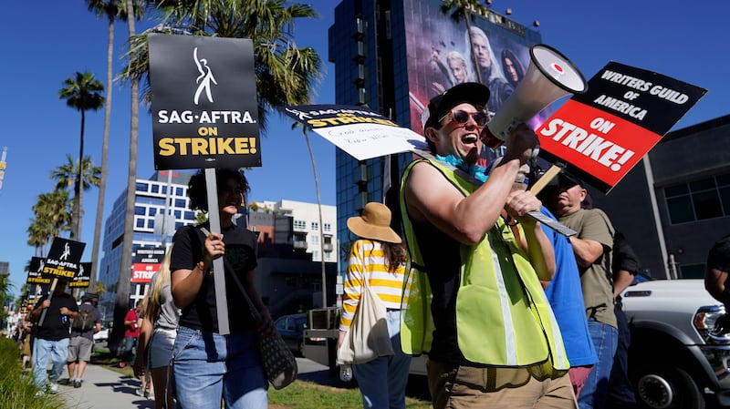Hollywood strike action in Los Angeles  (Chris Pizzello/AP)
