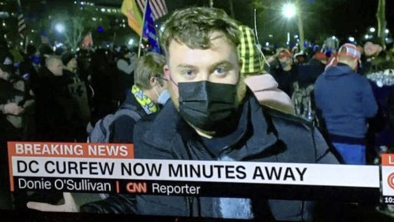 Donie O&#39;Sullivan, a CNN reporter, shared live updates from outside the Capitol building 