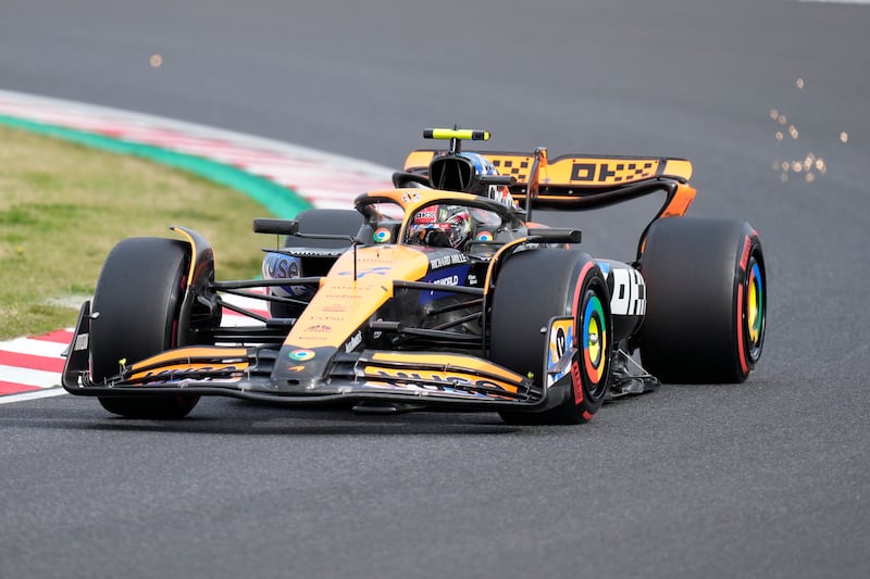 Norris qualified third for Sunday’s Japanese Grand Prix. (Hiro Komae/AP)