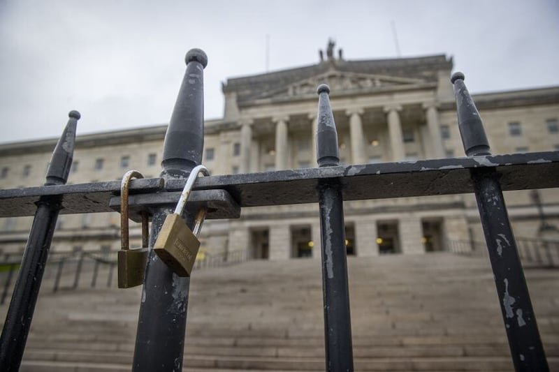 Stormont is in abeyance due to a DUP block on powersharing (PA).