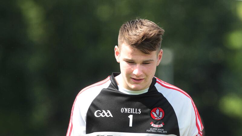 Derry minor Ben McKinless is developing into a top quality goalkeeper &nbsp;