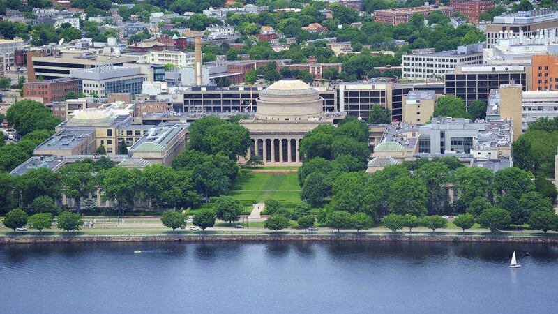 The Massachusetts Institute of Technology campus, in Cambridge, Massachusetts, and the Charles River 